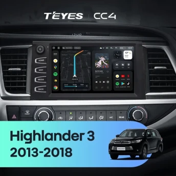 Штатная магнитола Teyes CC4 6/64 Toyota Highlander 3 XU50 (2013-2018) F2 с кнопками