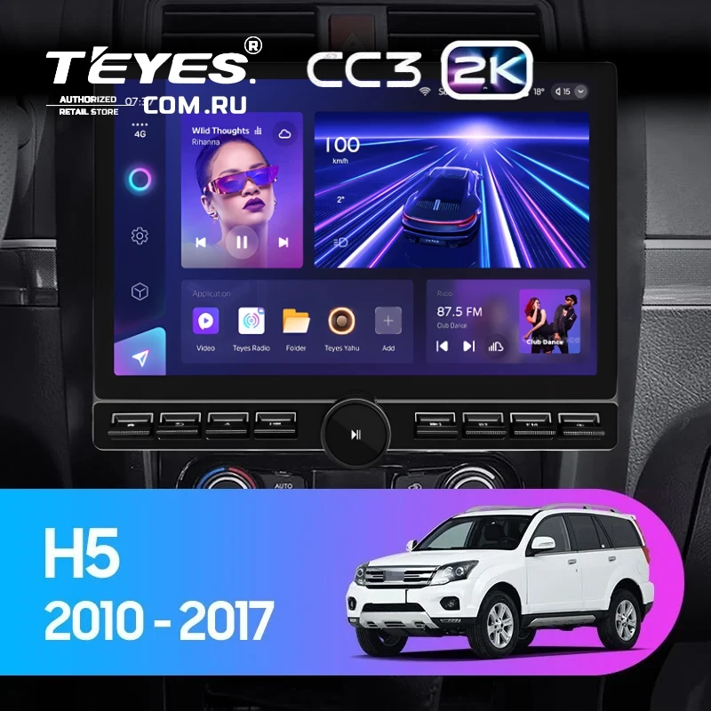 Штатная магнитола Teyes CC3 2K 6/128 Great Wall Hover H5 (2010-2017) (13" с кнопками)
