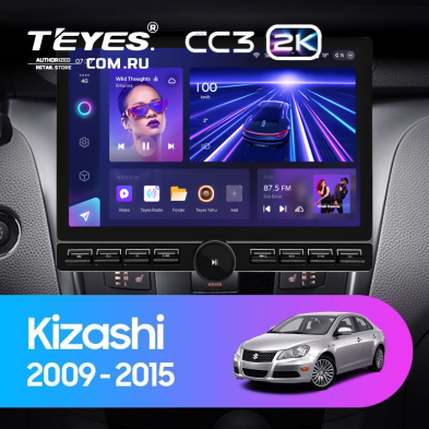 Штатная магнитола Teyes CC3 2K 6/128 Suzuki Kizashi (2009-2015) (13" с кнопками)
