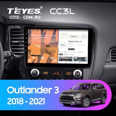 Штатная магнитола Teyes CC3L 4/64 Mitsubishi Outlander 3 (2018-2021)