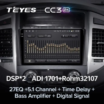 Штатная магнитола Teyes CC3 2K 6/128 Mitsubishi Pajero 4 V80 V90 (2006-2024)