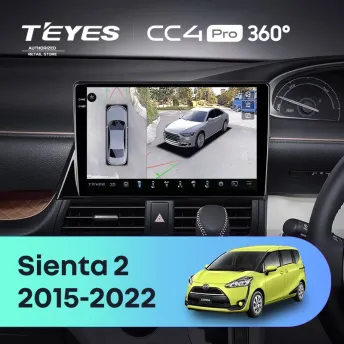 Штатная магнитола Teyes CC4 Pro 360 12/256 Toyota Sienta 2 XP170 (2015-2022) Правый руль
