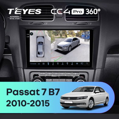 Штатная магнитола Teyes CC4 Pro 360 12/256 Volkswagen Passat 7 B7 (2010-2015)