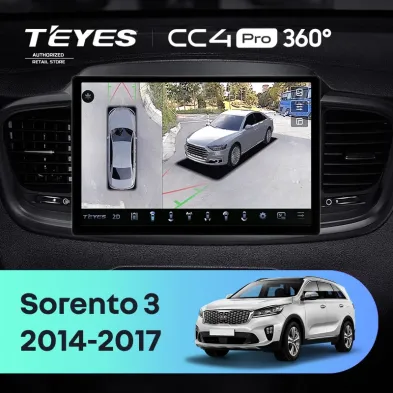 Штатная магнитола Teyes CC4 Pro 360 12/256 Kia Sorento 3 Prime (2014-2017) Тип-A (11")