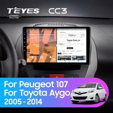 Штатная магнитола Teyes CC3 4/32 Toyota Aygo (2005-2014)