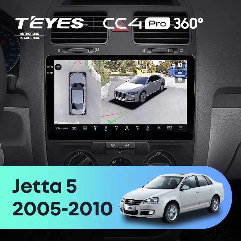 Штатная магнитола Teyes CC4 Pro 360 8/128 Volkswagen Jetta 5 (2005-2010) F2