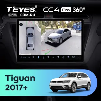 Штатная магнитола Teyes CC4 Pro 360 8/128 Volkswagen Tiguan 2017+ (13")