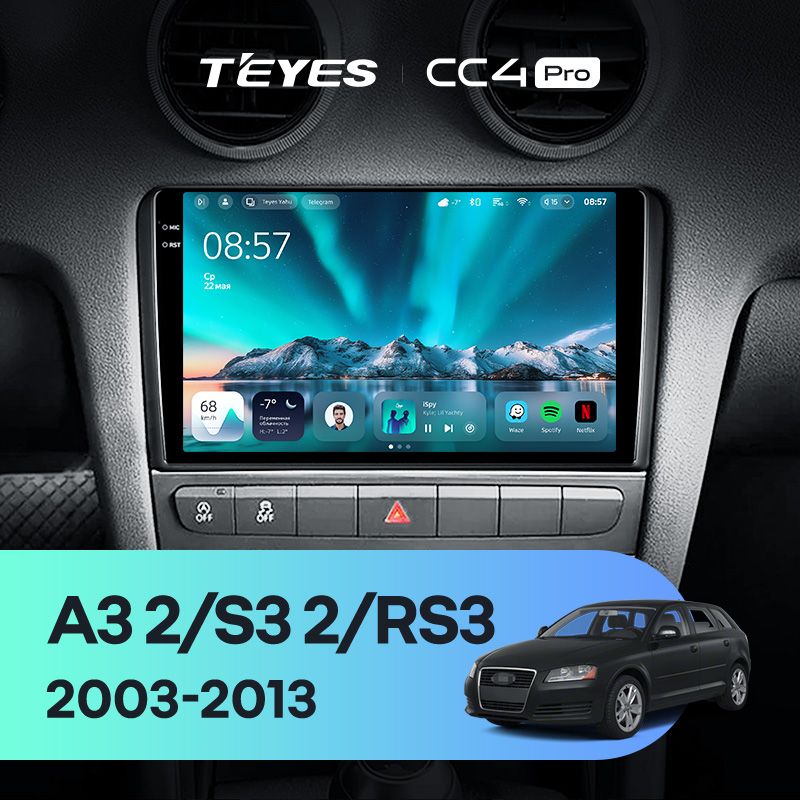 Штатная магнитола Teyes CC4 Pro 8/128 Audi RS3 1 (2011-2012)