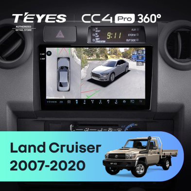 Штатная магнитола Teyes CC4 Pro 360 8/128 Toyota Land Cruiser 70 Series LC 79 (2007-2020)