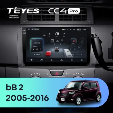 Штатная магнитола Teyes CC4 Pro 12/256 Toyota bB 2 QNC20 (2005-2016)