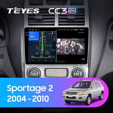 Штатная магнитола Teyes CC3 2K 6/128 Kia Sportage 2 (2004-2010)