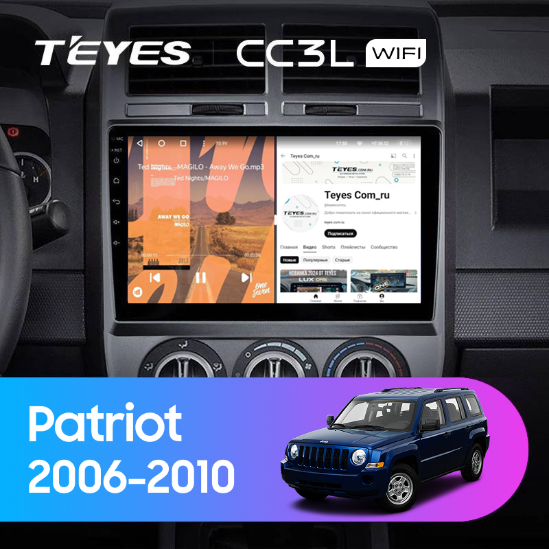 Штатная магнитола Teyes CC3L WiFi 2/32 Jeep Patriot (2006-2010)