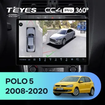 Штатная магнитола Teyes CC4 Pro 360 8/128 Volkswagen Polo 5 (2008-2020) (13")