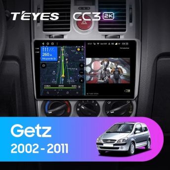 Штатная магнитола Teyes CC3 2K 4/32 Hyundai Getz 1 (2002-2011) F1