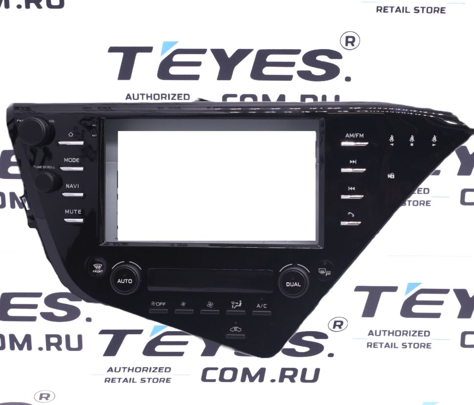 Переходная рамка Toyota Camry 8 XV 70 (2017-2020) (F2 - с блоком климата с поддержкой JBL) (9")