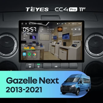Штатная магнитола Teyes CC4 Pro 8/128 GAZ Gazelle Next (2013-2021) F1 (11")