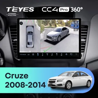 Штатная магнитола Teyes CC4 Pro 360 8/128 Chevrolet Cruze J300 (2008-2014) (13")