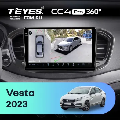 Штатная магнитола Teyes CC4 Pro 360 12/256 LADA Vesta 2023+ F2 Тип-A (9")