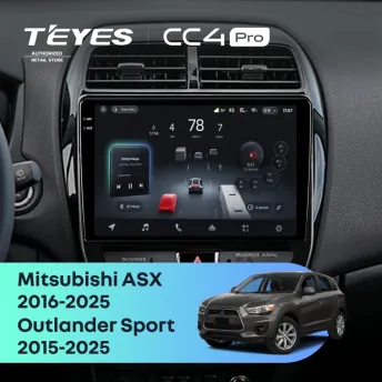 Штатная магнитола Teyes CC4 Pro 8/128 Mitsubishi Outlander Sport (2015-2025) F2