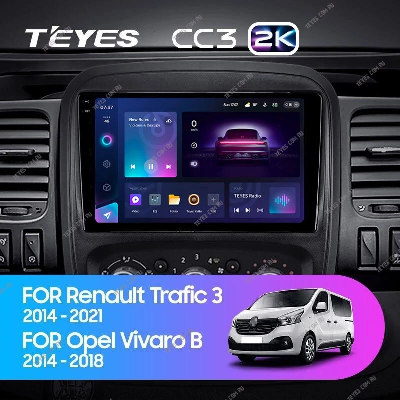 Штатная магнитола Teyes CC3 2K 4/64 Opel Vivaro B (2014-2018)