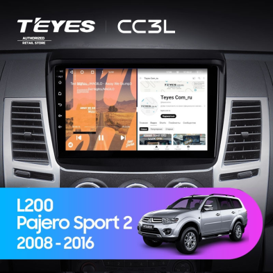 Штатная магнитола Teyes CC3L 4/64 Mitsubishi Pajero Sport 2 (2008-2016)