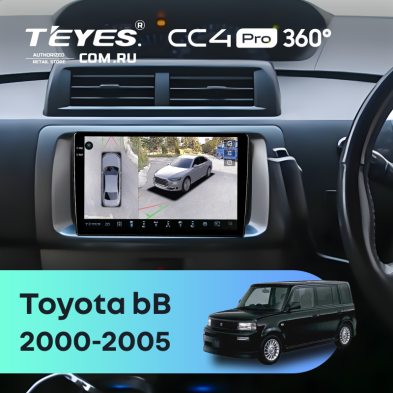 Штатная магнитола Teyes CC4 Pro 360 8/128 Toyota bB 1 (2000-2005)