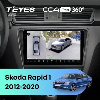 Штатная магнитола Teyes CC4 Pro 360 12/256 Skoda Rapid 1 (2012-2020) F2