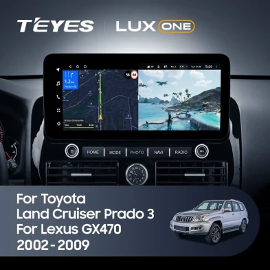 Штатная магнитола Teyes LUX ONE 6/128 Lexus GX470 (2002-2009)