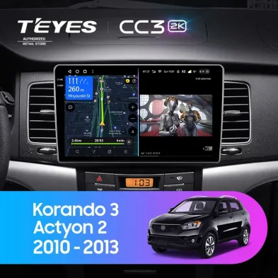 Штатная магнитола Teyes CC3 2K 6/128 SsangYong Korando 3 Actyon 2 (2010-2013)