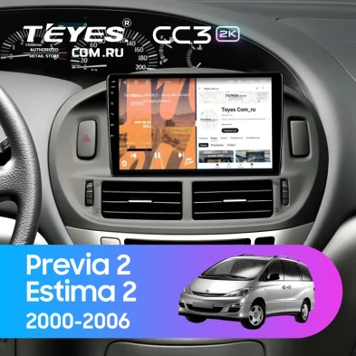 Штатная магнитола Teyes CC3 2K 4/32 Toyota Previa 2 (2000-2006)