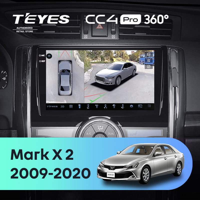 Штатная магнитола Teyes CC4 Pro 360 12/256 Toyota Mark X 2 X130 (2009-2020)