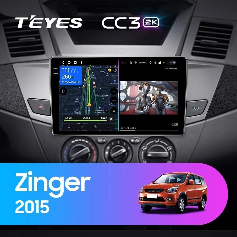 Штатная магнитола Teyes CC3 2K 6/128 Mitsubishi Zinger 2015+