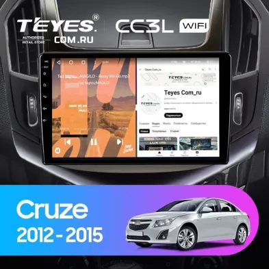 Штатная магнитола Teyes CC3L WiFi 2/32 Chevrolet Cruze J300 J308 (2012-2015) F2 (черная)