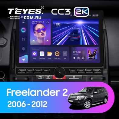 Штатная магнитола Teyes CC3 2K 6/128 Land Rover Freelander 2 (2006-2012) (13" с кнопками)