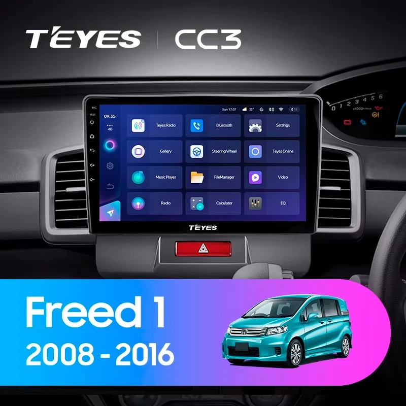 Штатная магнитола Teyes CC3 4/32 Honda Freed 1 (2008-2016) F1 Правый руль