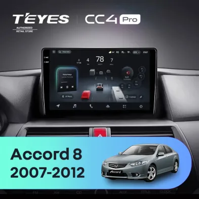 Штатная магнитола Teyes CC4 Pro 8/128 Honda Accord 8 (USA) (2007-2012)