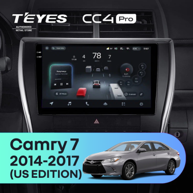 Штатная магнитола Teyes CC4 Pro 8/128 Toyota Camry 7 XV 50 55 (2014-2017) (North America) F5