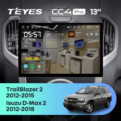 Штатная магнитола Teyes CC4 Pro 12/256 Chevrolet TrailBlazer 2 (2012-2015) (13")