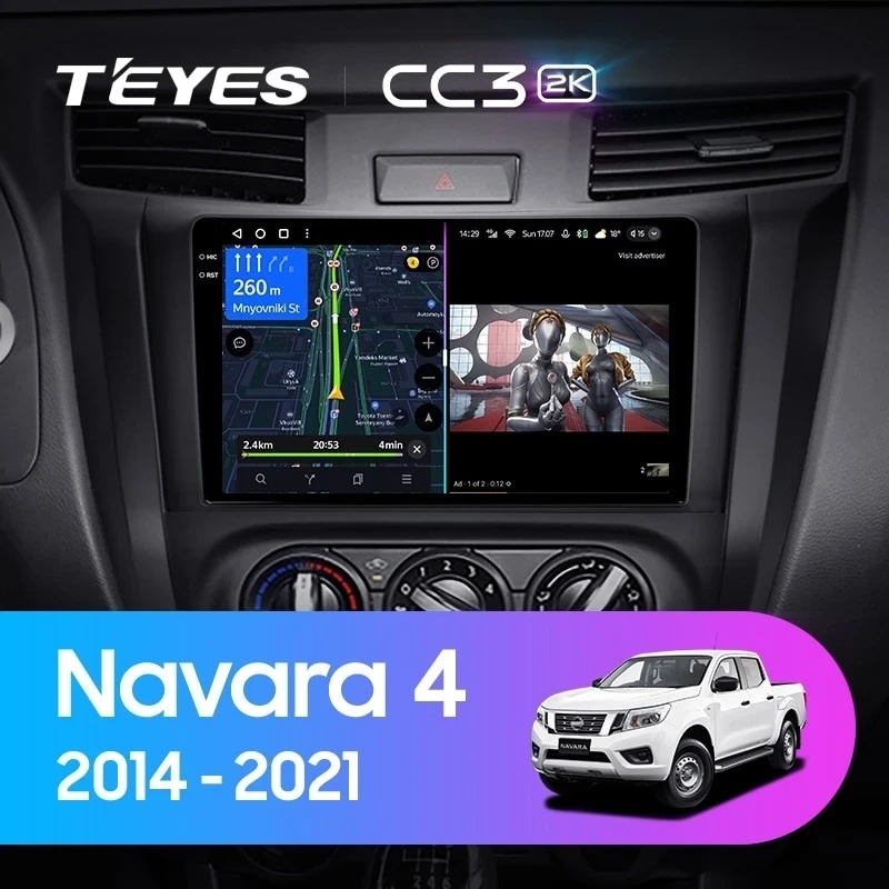 Штатная магнитола Teyes CC3 2K 6/128 Nissan Navara D23 IV (2014-2021) Тип-A