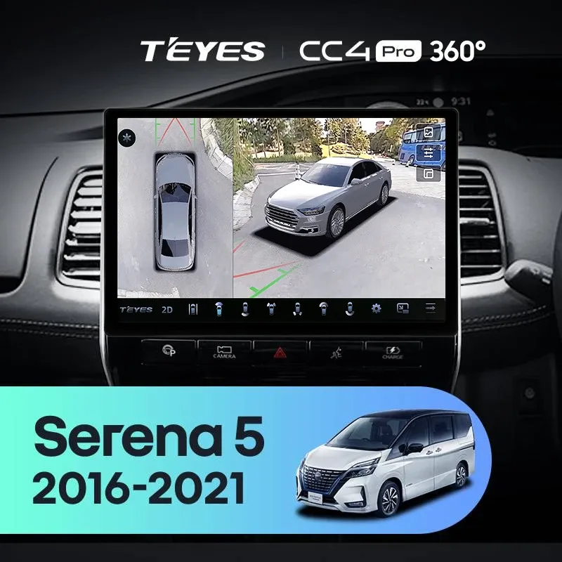Штатная магнитола Teyes CC4 Pro 360 8/128 Nissan Serena 5 V C27 (2016-2021) F1 Правый руль (11")