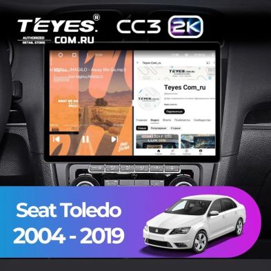 Штатная магнитола Teyes CC3 2K 6/128 Seat Toledo (2004-2019) (13")