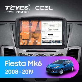 Штатная магнитола Teyes CC3L 4/64 Ford Fiesta Mk 6 (2008-2019) F2 Тип-B