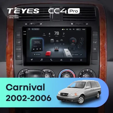 Штатная магнитола Teyes CC4 Pro 12/256 Kia Carnival UP GQ (2002-2006)