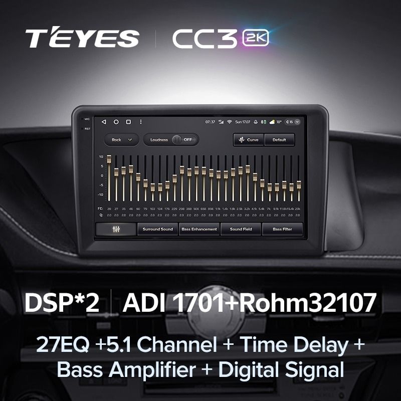 Штатная магнитола Teyes CC3 2K 360 6/128 Lexus ES ES200 ES250 ES300h ES350 XV60 VI (2012-2018) Тип-A