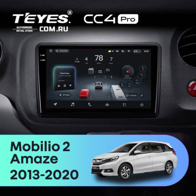 Штатная магнитола Teyes CC4 Pro 12/256 Honda Mobilio 2 Amaze (2013-2020)