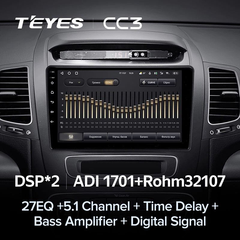 Штатная магнитола Teyes CC3 4/32 Kia Sorento 2 II XM (2012-2021) F1