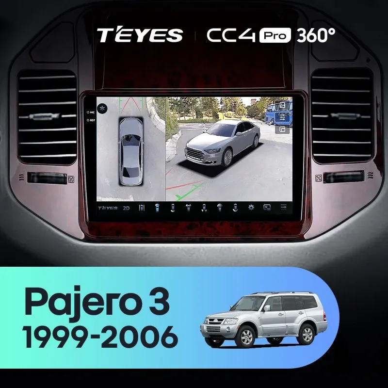Штатная магнитола Teyes CC4 Pro 360 12/256 Mitsubishi Pajero 3 V70 V60 (1999-2006)
