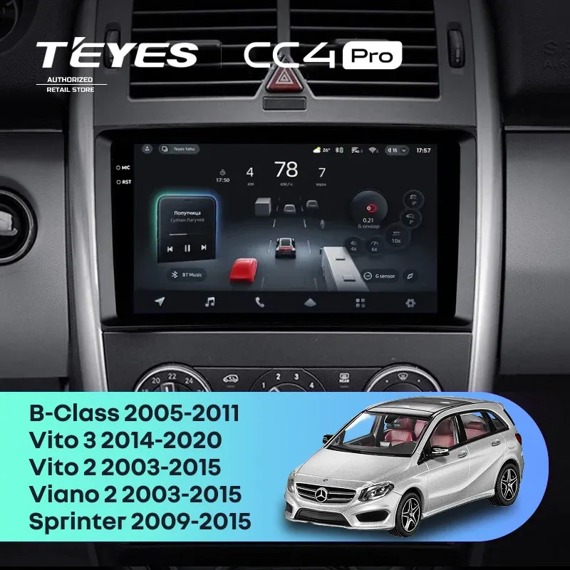 Штатная магнитола Teyes CC4 Pro 12/256 Mercedes-Benz B-Class T245 (2005-2011)