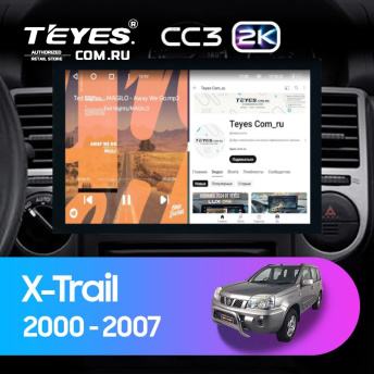 Штатная магнитола Teyes CC3 2K 4/32 Nissan X-Trail T30 (2000-2007) F1 (13")