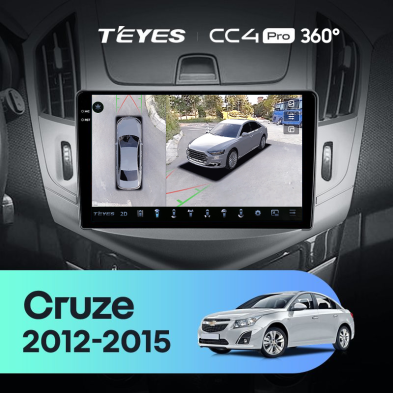 Штатная магнитола Teyes CC4 Pro 360 12/256 Chevrolet Cruze J300 J308 (2012-2015)